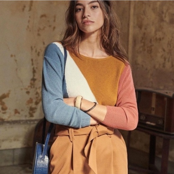 Sezane Matthias Colorblock Sweater - Picture 1 of 9